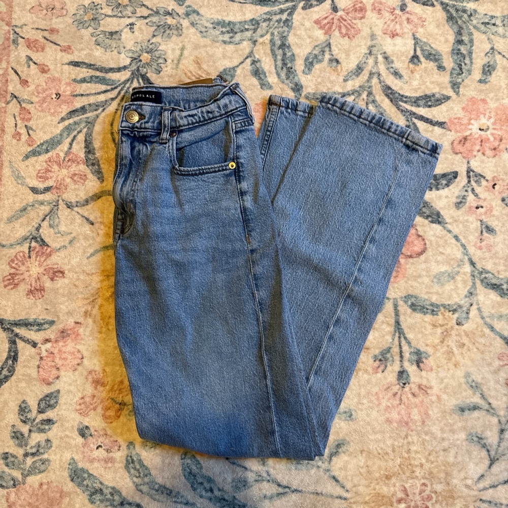 Aeropostale Women's Blue Straight Leg Jeans